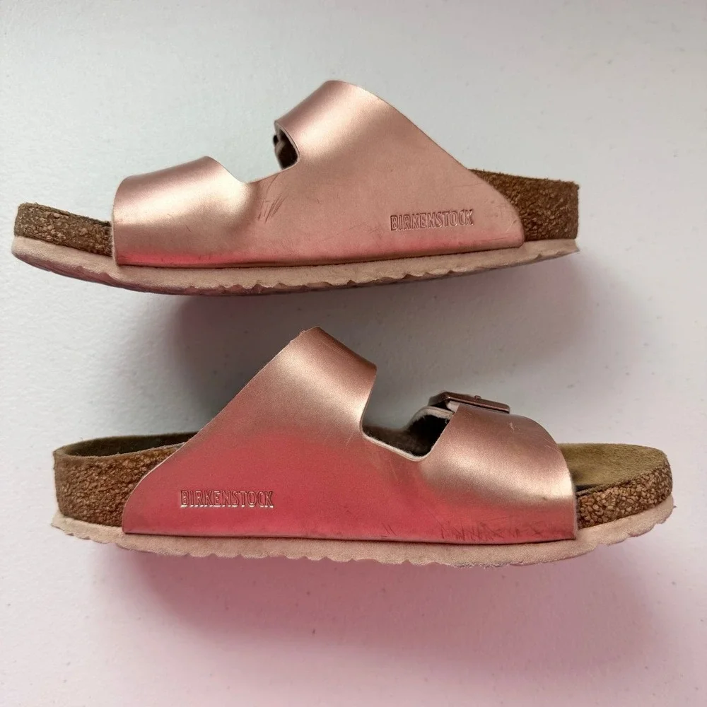 Rose Gold Birkenstocks Toddler Girl's 31